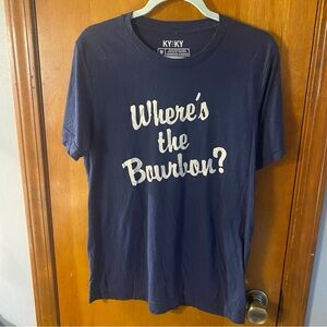 KY for KY Navy Where’s the Bourbon Graphic T-Shirt